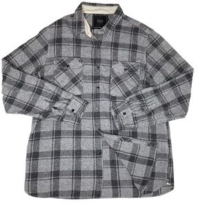 Obey Propaganda Gray Flannel Button Shirt  Sz: XL